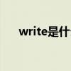 write是什么意思  write是指什么意思
