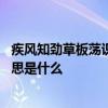 疾风知劲草板荡识诚臣是什么意思 疾风知劲草板荡识诚臣意思是什么