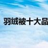 羽绒被十大品牌排行榜 羽绒被十大品牌排名