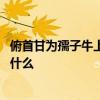 俯首甘为孺子牛上一句是什么 俯首甘为孺子牛的上一句诗是什么