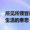 所见所领皆是生活是什么意思 所见所领皆是生活的意思