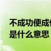 不成功便成仁是什么意思 成语不成功便成仁是什么意思