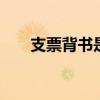 支票背书是什么 支票背书是什么意思
