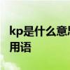 kp是什么意思网络用语 kp是指什么意思网络用语