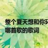 整个夏天想和你环游世界什么歌 整个夏天想和你环游世界是哪首歌的歌词