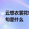 云想衣裳花想容下一句 云想衣裳花想容下一句是什么