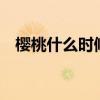 樱桃什么时候成熟 樱桃成熟的季节是几月