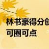 林书豪得分创新高准确得分是多少？尤度首秀可圈可点
