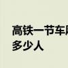 高铁一节车厢能坐多少人 一节高铁车厢能坐多少人 