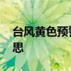 台风黄色预警是什么意思 台风黄色预警的意思