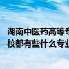 湖南中医药高等专科学校有什么专业 湖南中医药高等专科学校都有些什么专业