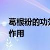 葛根粉的功效与作用 葛根粉有什么养生保健作用