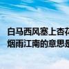 白马西风塞上杏花烟雨江南的意思是什么 白马西风塞上杏花烟雨江南的意思是啥