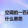 空调的一匹两匹指的是什么 空调的一匹两匹什么意思