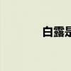 白露是什么意思  白露是什么