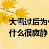 大雪过后为什么会觉得格外寂静 大雪过后为什么很寂静