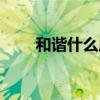 和谐什么成语大全（和谐什么意思）
