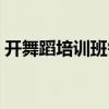 开舞蹈培训班需要什么证件（开舞蹈培训班）