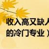 收入高又缺人的冷门专业新闻（收入高又缺人的冷门专业）