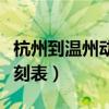 杭州到温州动车多少时间（杭州到温州动车时刻表）