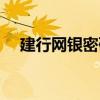 建行网银密码更改（建行网银密码修改）