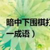 暗中下围棋打一个成语怎么说（暗中下围棋打一成语）