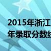 2015年浙江大学录取分数线（浙江大学2013年录取分数线）