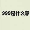 999是什么意思怎么回答（999是什么意思）