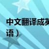 中文翻译成英语哪个软件靠谱（中文翻译成英语）