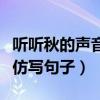听听秋的声音仿写句子怎么写（听听秋的声音仿写句子）