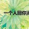 一个人回你消息的速度（一个人回家歌词）