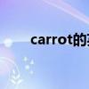 carrot的英文发音（Carrot的音标）