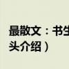 最散文：书生的骨头（关于最散文：书生的骨头介绍）
