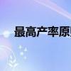 最高产率原则（关于最高产率原则介绍）