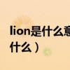 lion是什么意思中文意思啊（lion中文意思是什么）