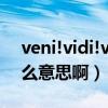 veni!vidi!vici!（请问 veni, vidi, vici.是什么意思啊）
