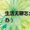 生活无聊怎么办?文言文回答（生活无聊怎么办）