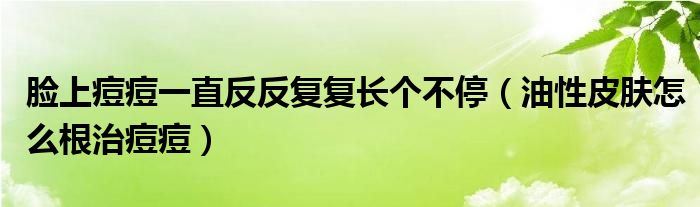 脸上痘痘一直反反复复长个不停（油性皮肤怎么根治痘痘）