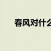 春风对什么词语一年级（春风对什么）
