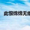 此恨绵绵无绝期下一句（此恨绵绵无绝期）