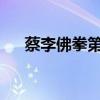 蔡李佛拳第五代传人（蔡李佛拳2010）