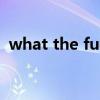 what the fuсk歌词（what the hell歌词）