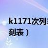 k1171次列车时刻表27号（k1171次列车时刻表）