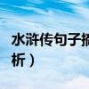 水浒传句子摘抄及赏析（水浒传好句摘抄及赏析）