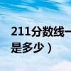 211分数线一般是多少安徽（211分数线一般是多少）