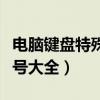 电脑键盘特殊符号大全图解（电脑键盘特殊符号大全）