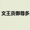 文王贡御尊多少钱一瓶（文王贡酒御樽价格）