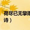 荷尽已无擎雨盖全诗解释（荷尽已无擎雨盖全诗）