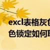 excl表格灰色区域怎么变正常（excel表格灰色锁定如何取消）