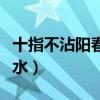 十指不沾阳春水下一句是什么（十指不沾阳春水）